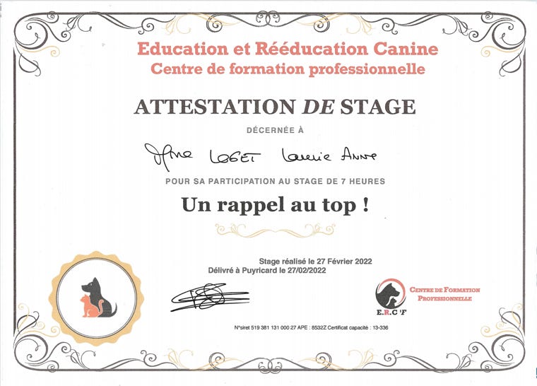 education canine fuveau